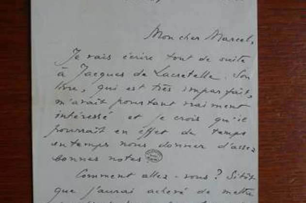 Se compilaron las cartas de Proust con su primer lector