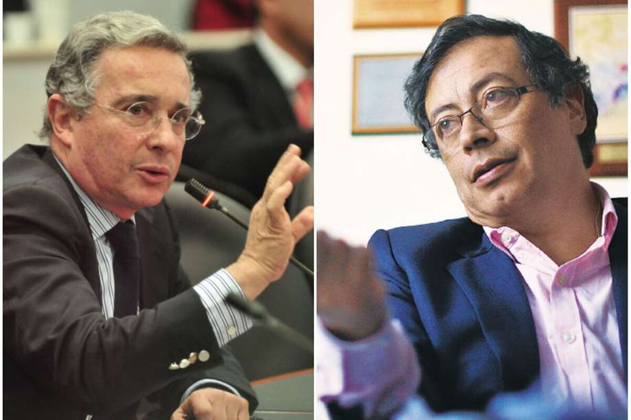 La discusión se inició luego de que Uribe (izquierda) recordó que el domingo se cumplían 37 años desde que la otrora guerrilla de las Farc le quitó la vida a su padre. 