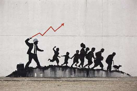Una de las obras de Banksy en Coney Island Avenue en Brooklyn (New York).