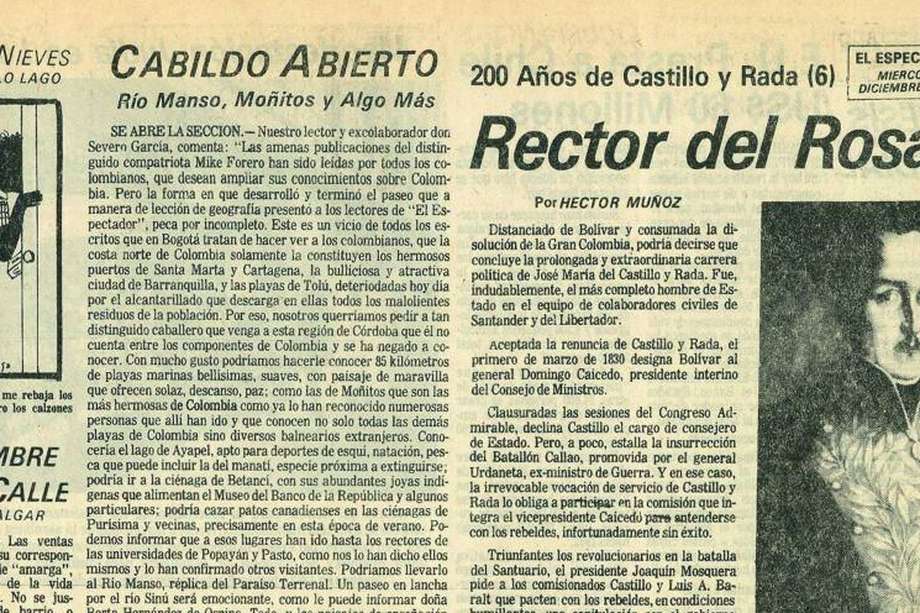 Imagen de la publicación original de esta entrega, llamada "Rector del Rosario".