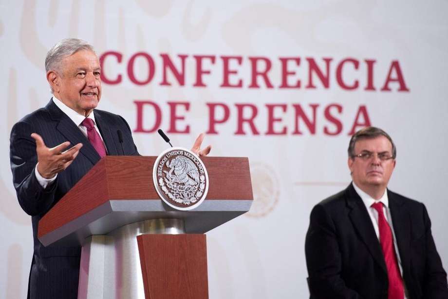El presidente de México, Andrés Manuel López Obrador durante una conferencia de prensa matutina en el Palacio Nacional.