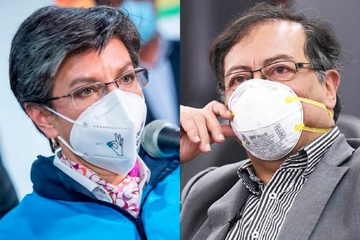 Claudia López y Gustavo Petro se han enfrascado en varias discusiones en Twitter por la supuesta financiación de Colombia Humana a las actividades de la Primera Línea.