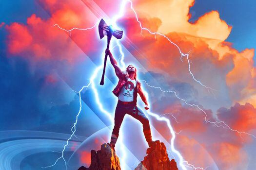 Póster oficial de la película "Thor: amor y trueno", que llega a los cines el próximo 7 de julio.