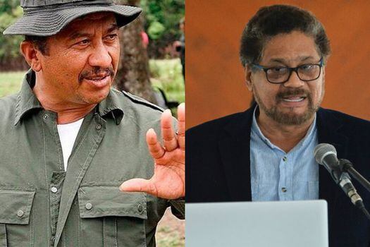 "Gentil Duarte" e "Iván Márquez", jefes de dos de las disidencias de las Farc.