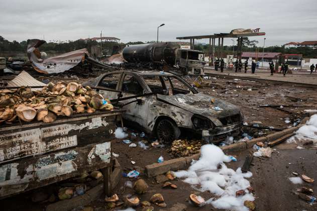 Al menos 6 muertos y 130 heridos por la explosión de una gasolinera la capital de Ghana