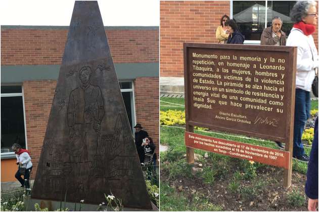 Entregan monumento en memoria del desplazamiento de la comunidad Inaia Sue