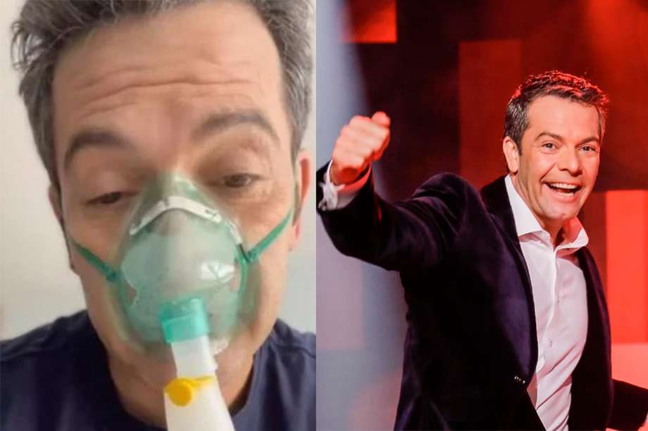 El presentador Iván Lalinde mostró en sus redes sociales una fotografía con una máscara de oxígeno.