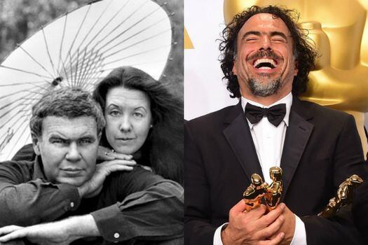 La dicha del director mexicano Alejandro González Iñárritu, el reconocimiento nunca alcanzado en vida por el escritor Raymond Carver (en la foto con la hoy viuda Tess Gallagher). / AFP y Archivo