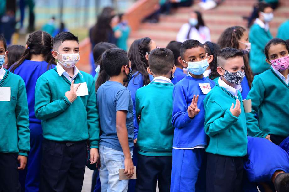Regreso a clases en los colegios de públicos de Bogotá durante la pandemia del Covid-19 que contó con la asistencia de la alcaldesa Claudia López