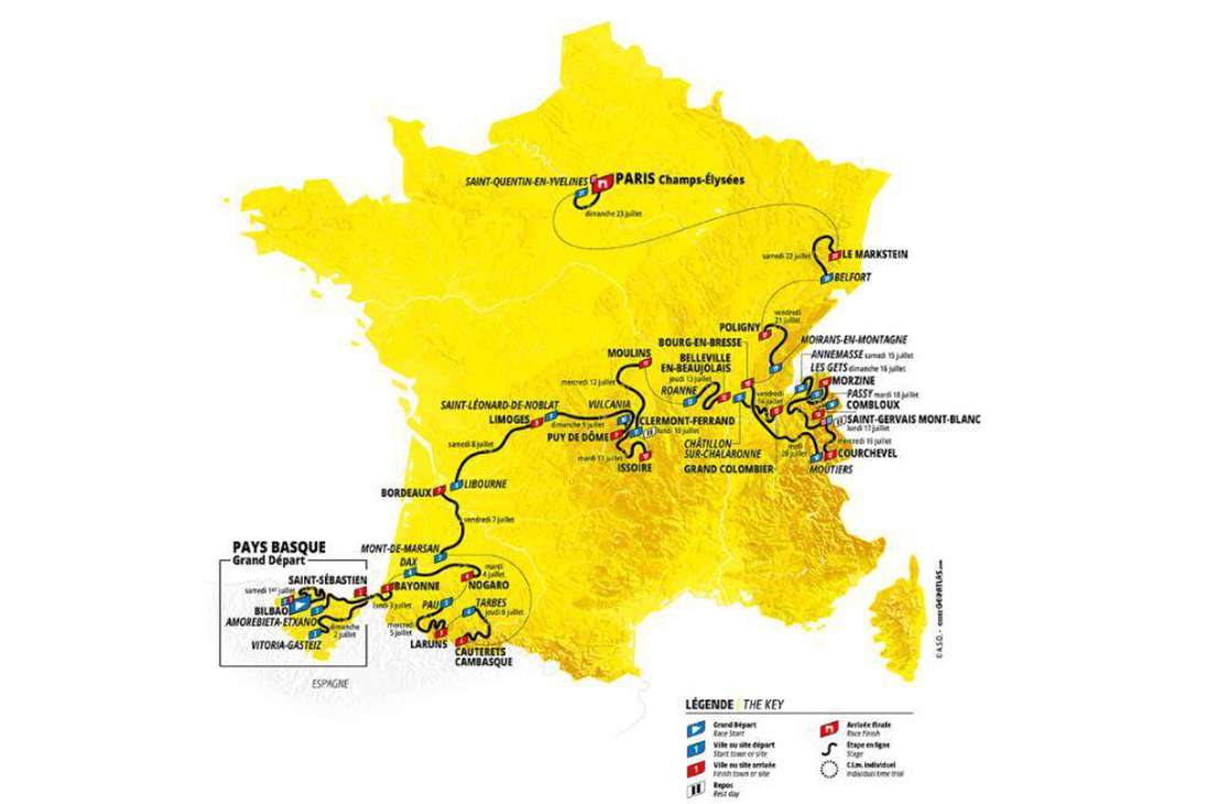 Vuelve el Tour de Francia, la carrera ciclística más importante del mundo. Serán 21 etapas y con más de 3.400 kilómetros de recorrido total en tres semanas. La carrera sale desde Bilbao, España, y llegará a París.