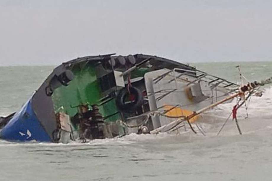 Imagen de la embarcación que se hundió.