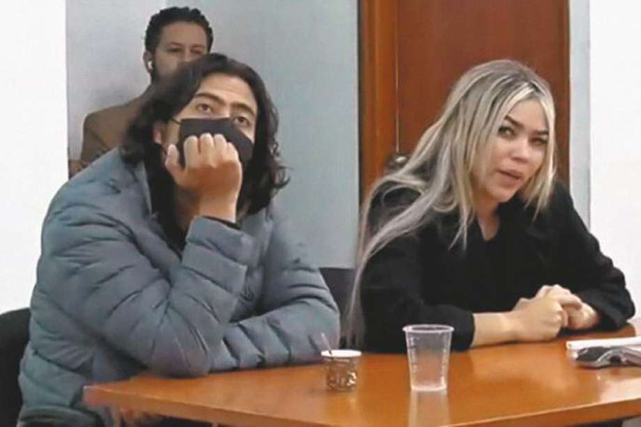 Imagen de la audiencia judicial en la que comparecieron Nicolás Petro y su exesposa, Daysuris Vásquez, por delitos de lavado de activos y enriquecimiento ilícito / EFE