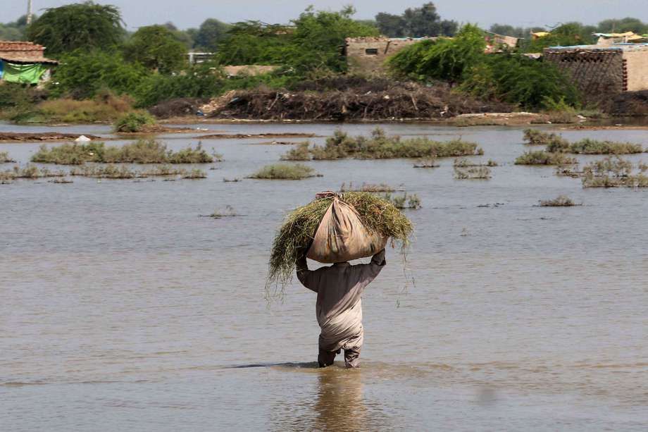 Las inundaciones en Pakistán dejaron unos 8 millones de personas desplazadas.

