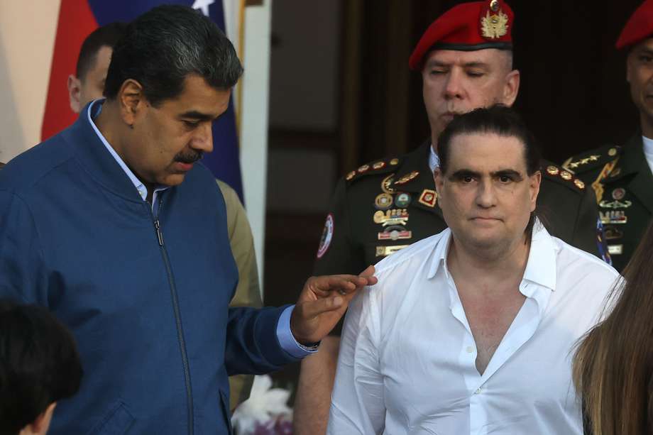 Nicolás Maduro recibió a Alex Saab, tras su liberación en EE.UU., ocurrida en enero de 2024. EFE/ Miguel Gutiérrez
