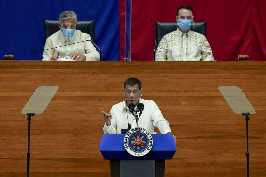 El mandatario de Filipinas, Rodrigo Duterte, ha sido duramente criticado por su gestión durante la crisis sanitaria.