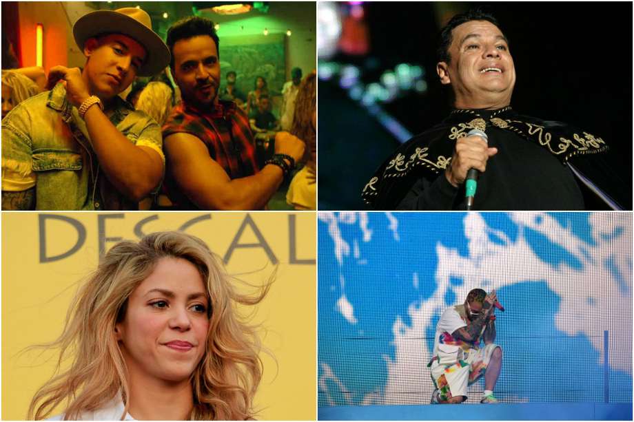 Luis Fonsi, Daddy Yankee, Juan Gabriel, Shakira y J Balvin son algunos de los artistas que dominan la lista con sus canciones.