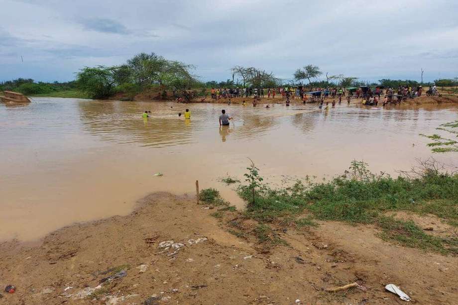 La temporada invernal en Uribia, La Guajira, ya cobró dos vida y dejó a más de 700 familias damnificadas. / Cortesía de la Alcaldía de Uribia.