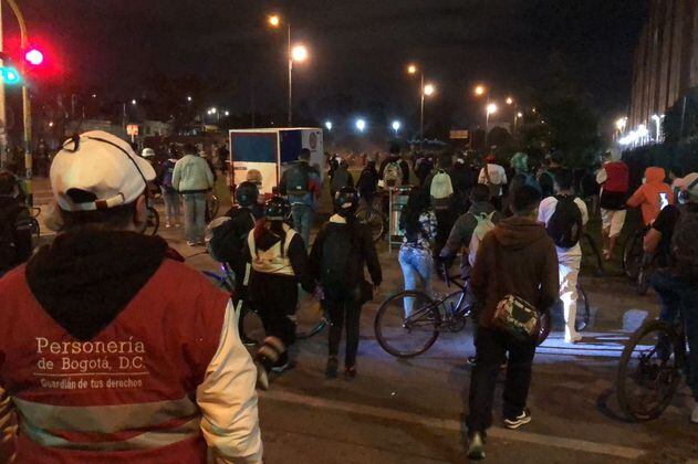 Jornada de protestas en Bogotá terminó con 22 personas detenidas