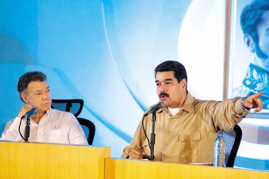  Los constantes ataques verbales de Maduro hacia el Gobierno colombiano llevaron a que en 2015 la relación entre los mandatarios tocara fondo.  / AP