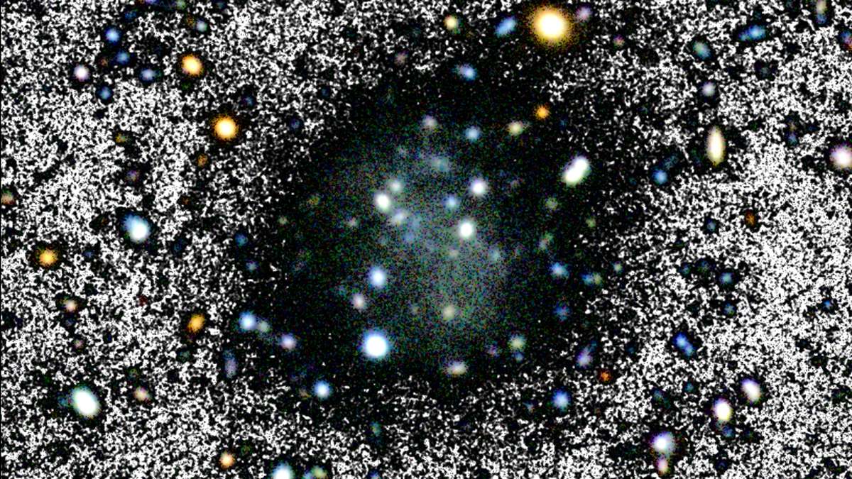 Scientists have discovered what could be the largest “near-dark” galaxy reported to date
