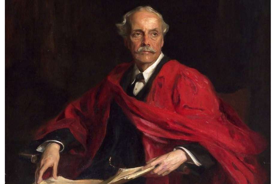 Lord Balfour pintado por Philip Alexius de László en 1914.