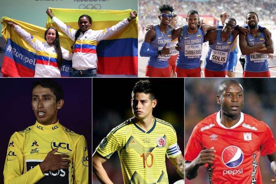 Mariana Pajón, Caterine Ibargüen, la posta de 4x400, Egan Bernal, James Rodríguez y Adrián Ramos, figuras del deporte colombiano.