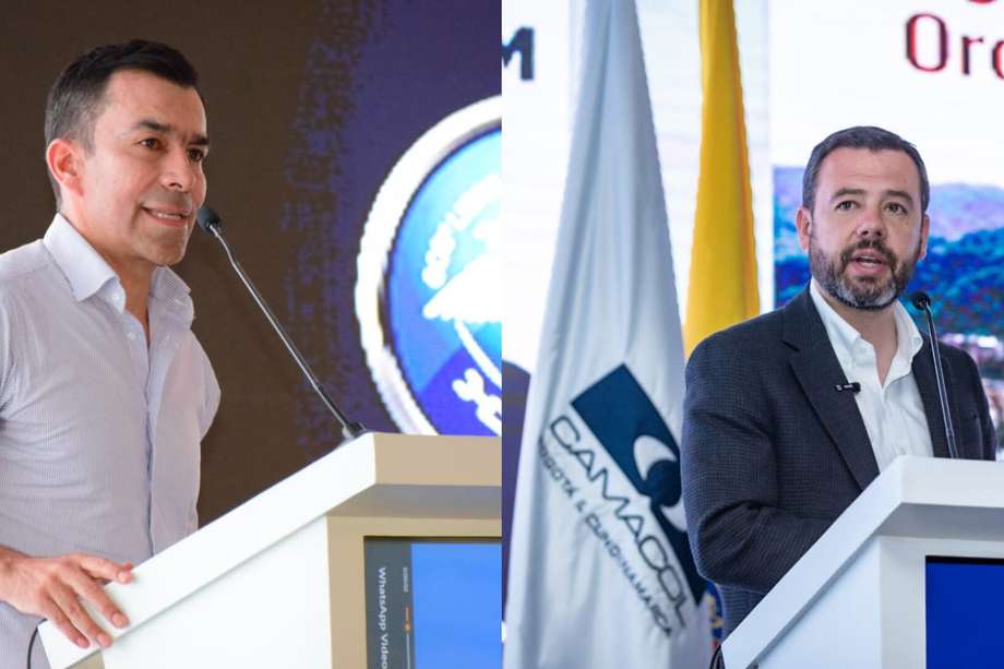 Jorge Rey y Carlos F. Galán en la asamblea ordinaria de afiliados a Camacol.