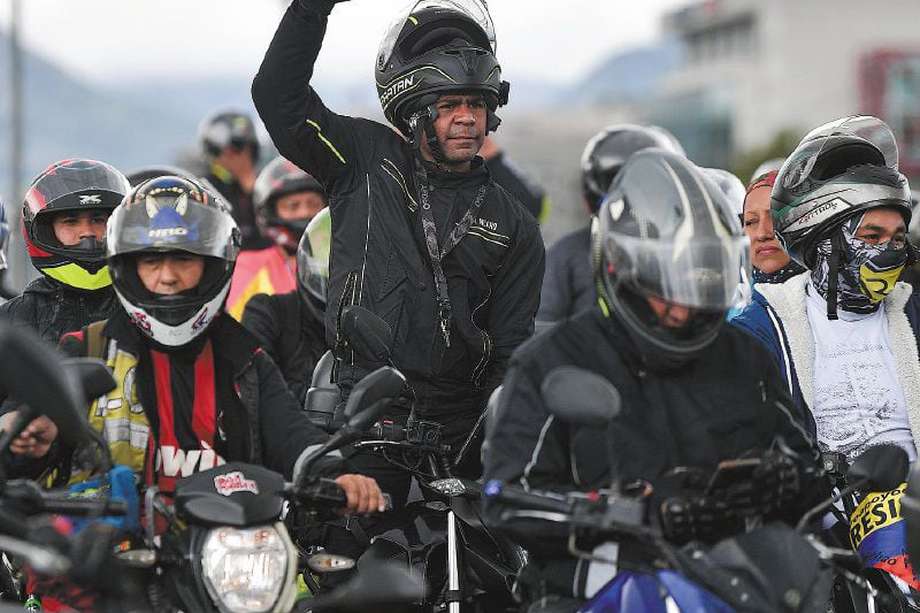 Protesta de motociclistas en Bogotá