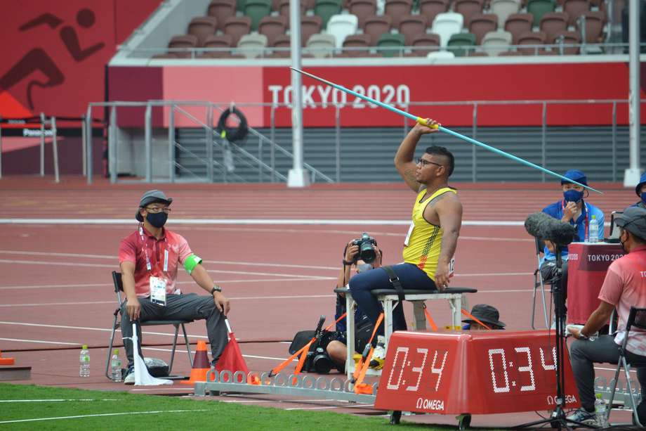 Diego Meneses, medallista en Tokio 2020, ganó el oro en el Grand Prix de París en lanzamiento de jabalina. / Comité Paralímpico Colombiano.