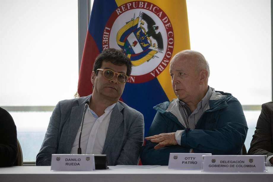 Danilo Rueda (izquierda) y Otty Patiño en Caracas.