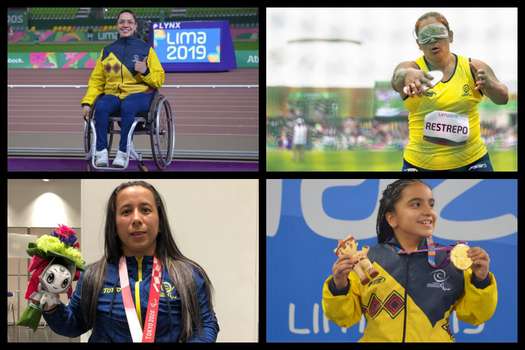 Érica Castaño, abanderada nacional en esas justas, Mayerli Buitrago, Yesenia Restrepo y Sara Vargas son algunas de las para atletas que se han destacado en sus disciplinas.
