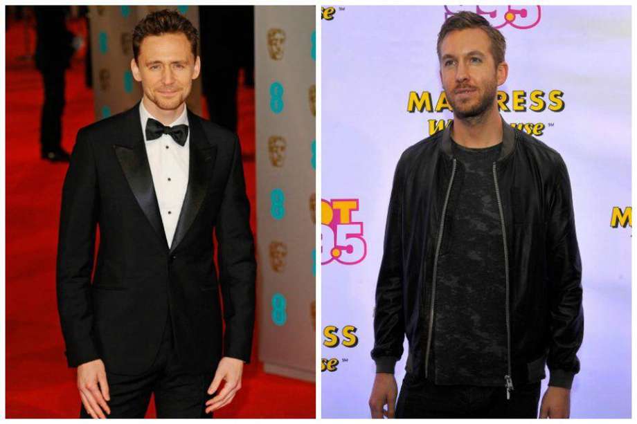 El actor Tom Hiddleston y el DJ Calvin Harris.