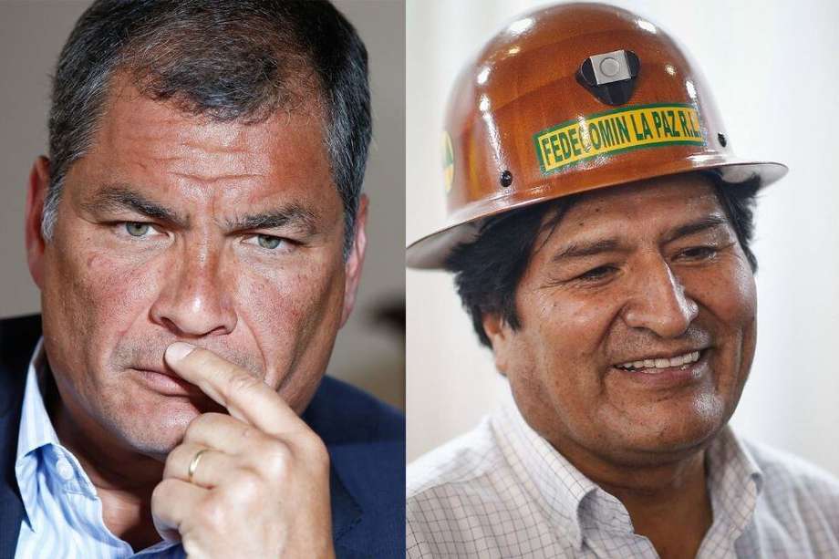 Los expresidentes de Ecuador, Rafael Correa (izquierda), y de Bolivia, Evo Morales (derecha), han visto la puerta cerrada desde los tribunales para volver a la política en sus países.