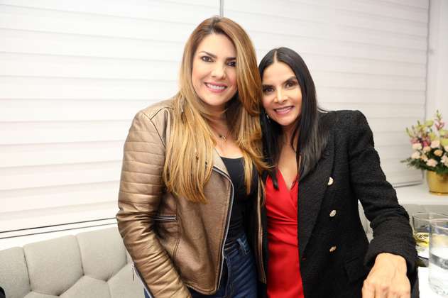 Ana Karina Soto y Natalia Ramírez invitada a la inauguración de un spa en Bogotá