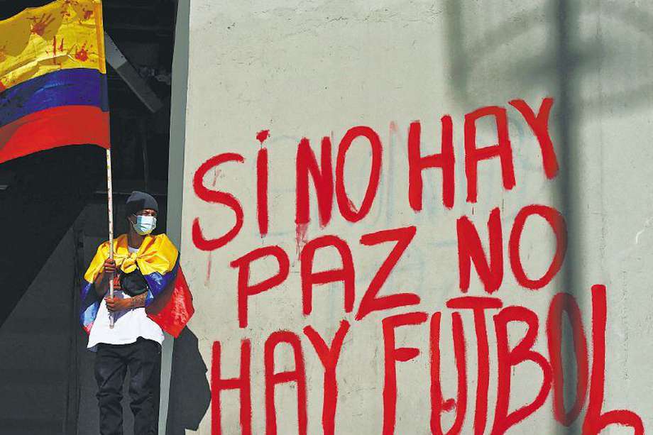 La pandemia y los problemas de orden público en el país impidieron la realización de la Copa América.  / AFP