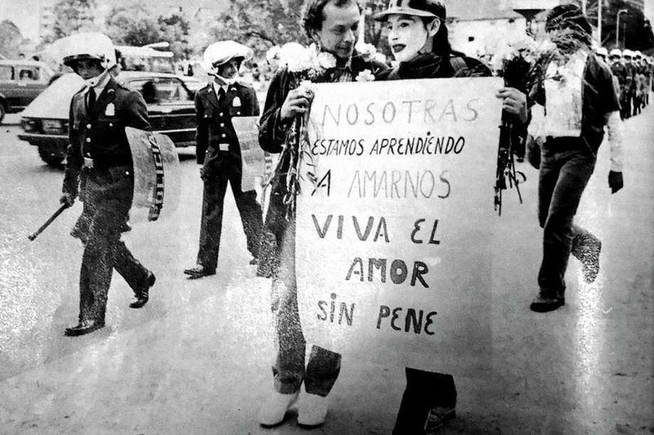 La primera marcha fue en 1983, tres años después de que despenalizaran la homosexualidad en el país. / Manuel Velandia 
