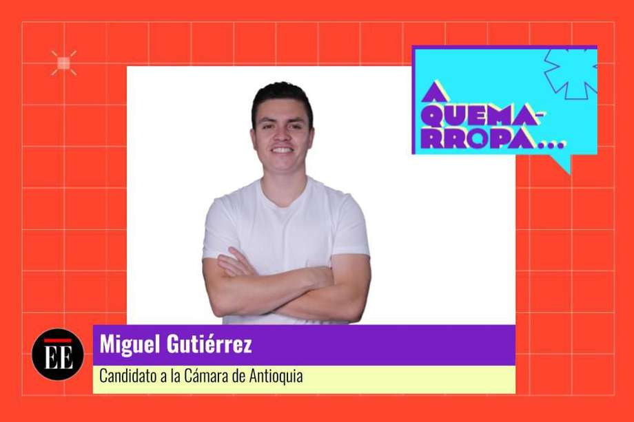 Miguel Gutiérrez es candidato a la Cámara de Antioquia por la Coalición Centro Esperanza. Tiene el número 110 en el tarjetón.