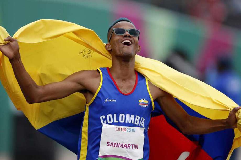 JJPANA3070. LIMA (PER/), 10/08/2019.- Carlos Andres Sanmartin Diaz de Colombia gana la plata en la prueba de 3000 m con obst·culos masculino, en los Juegos Panamericanos Lima 2019, en Lima (Per?). EFE/Paolo Aguilar