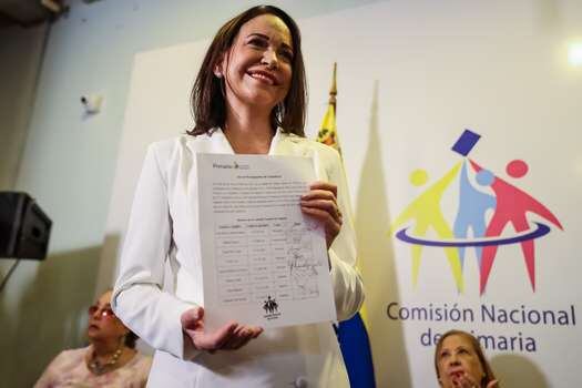 María Corina Machado es proclamada candidata opositora a la Presidencia de Venezuela.