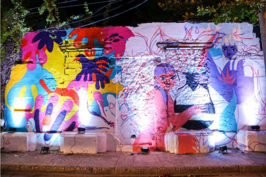 El mural se realizó en el marco de la iniciativa de Ipanema, que busca distribuir calzado con diseños del arte urbano colombiano.