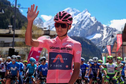 El ciclista colombiano Egan Bernal, del equipo Ineos, ha sido la gran figura del Giro de Italia 2021 / AFP / Luca Bettini
