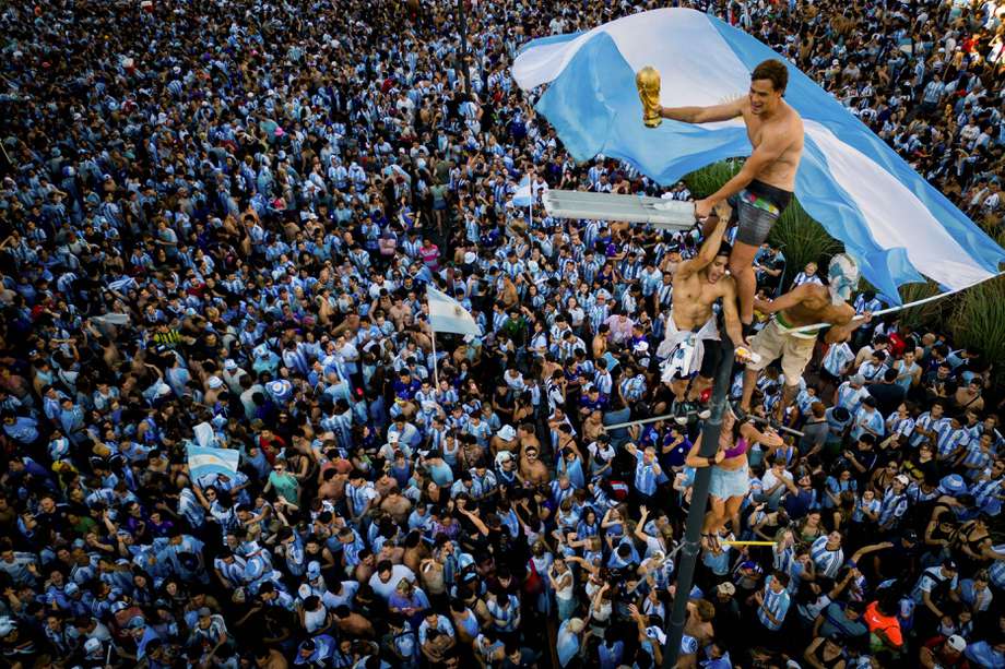 Así se celebró la Copa del Mundo de Argentina en las calles de Buenos Aires. 