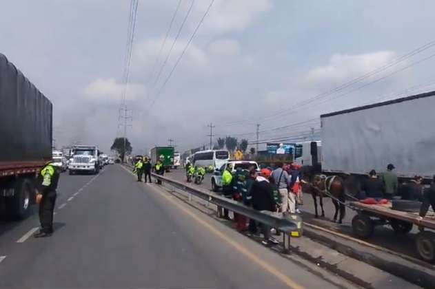 Trancón en la calle 13: bloqueos afectaron la movilidad en la entrada a Bogotá