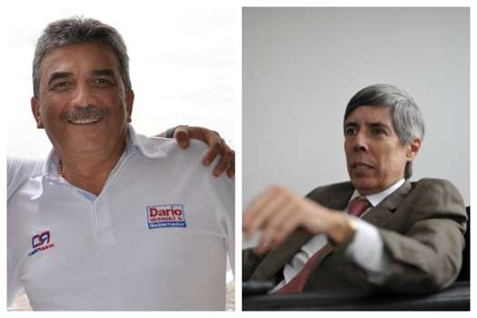 Exgobernadores del Meta. A la izquierda, Darío Vásquez Sánchez (2008-2011) y a la derecha, Alan Edmundo Jara Urzola (2012 -2015)