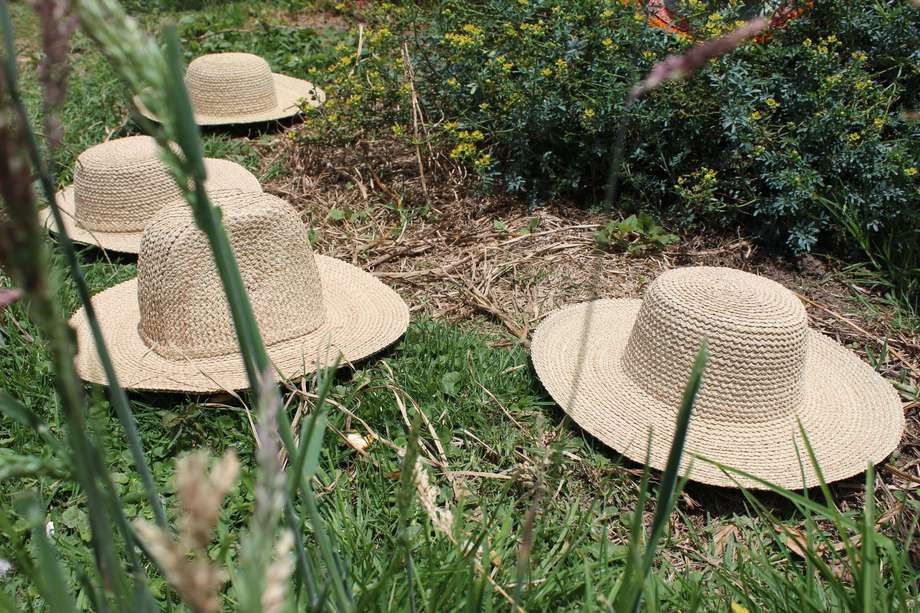 Sombreros en tapia pisada en Alto Ricaurte.