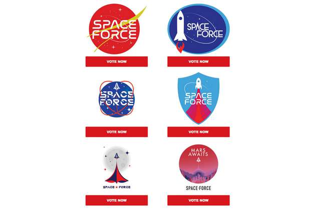 El logo de "Fuerza Espacial", la rama militar propuesta por Trump para "seguridad espacial"