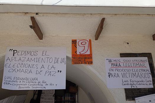Varios candidatos de organizaciones sociales y campesinas habían levantado un acto de protesta frente a la Registraduría de Valledupar desde  el pasado 28 de febrero para pedir que se aplazaran las elecciones de estas circunscripciones especiales.