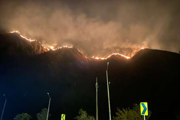 Por incendios forestales, evacúan dos veredas en Quetame, Cundinamarca