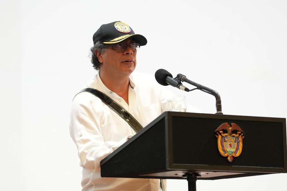 El presidente Gustavo Petro durante el encuentro regional del Suroeste Antioqueño.