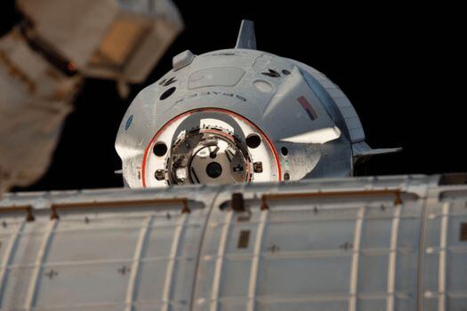 Fotografía del módulo de la Estación Espacial Internacional (ISS) del cual deberá separarse la cápsula Dragon. / Nasa – ISS